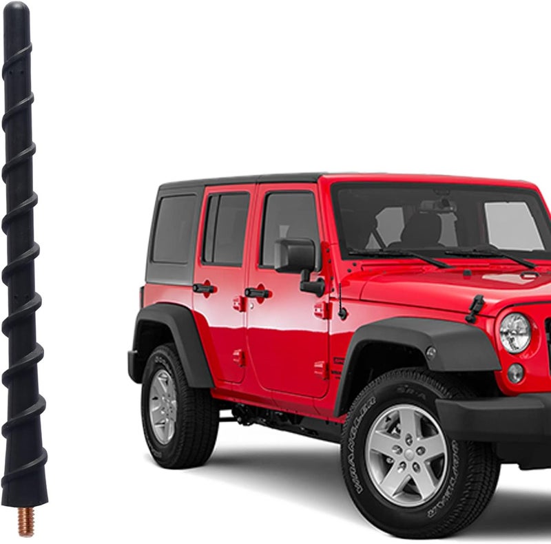 Jamscar Antenna Compatible for Jeep Wrangler Accessories, for Gladiator JK JL Rubicon Willys Sport 4xe Sahara Mojave 2007-2025, 7" Rubber Antenna Replacement for Reception - Image 1